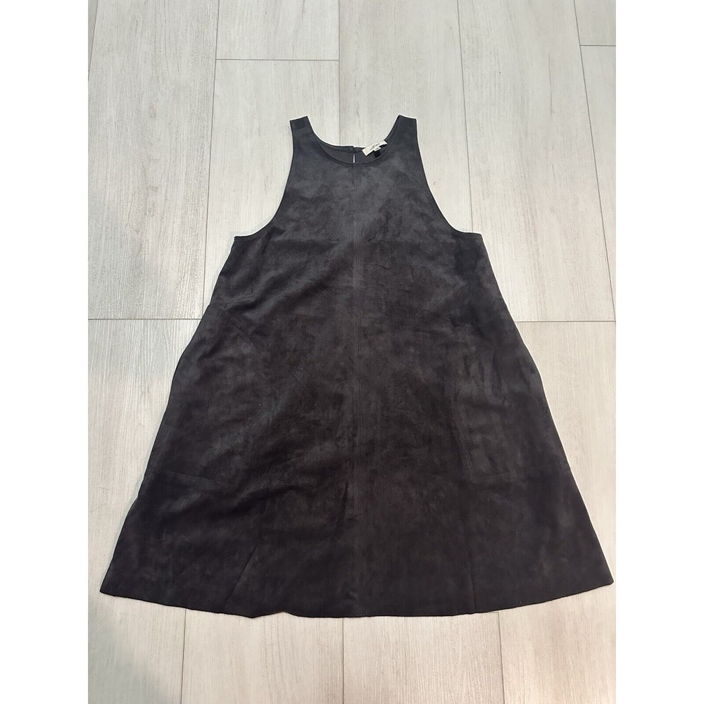 Aritzia Wilfred Trompette Gray Faux Suede Sleeveless Dress Size XS‎ Pockets